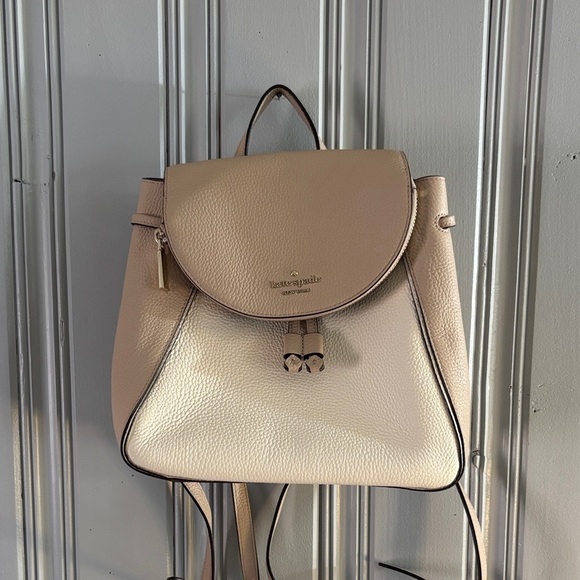 Kate Spade Tan Leather Backpack - Picture 1 of 4